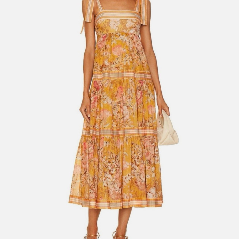 Zimmermann Floral Orange Midi Dress